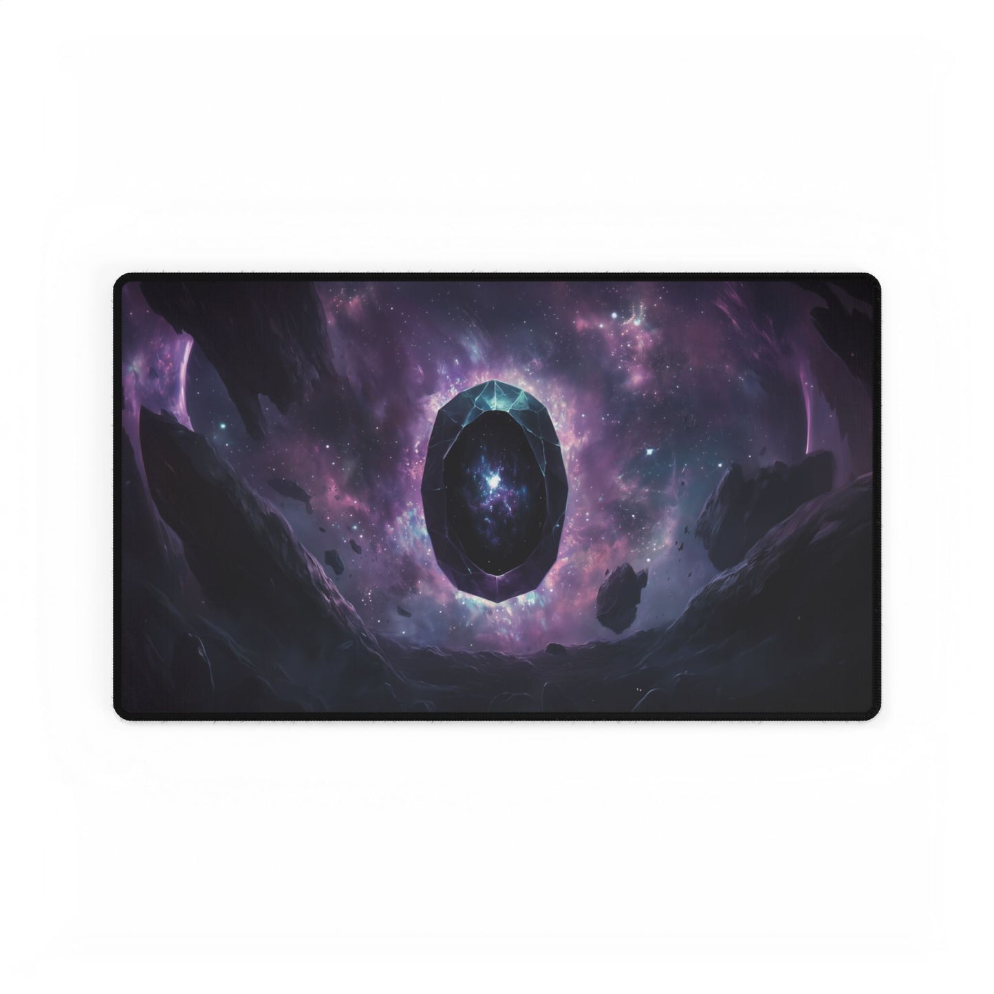 Mox Jet Playmat | Floating Dark Energy Gemstone TCG Mat