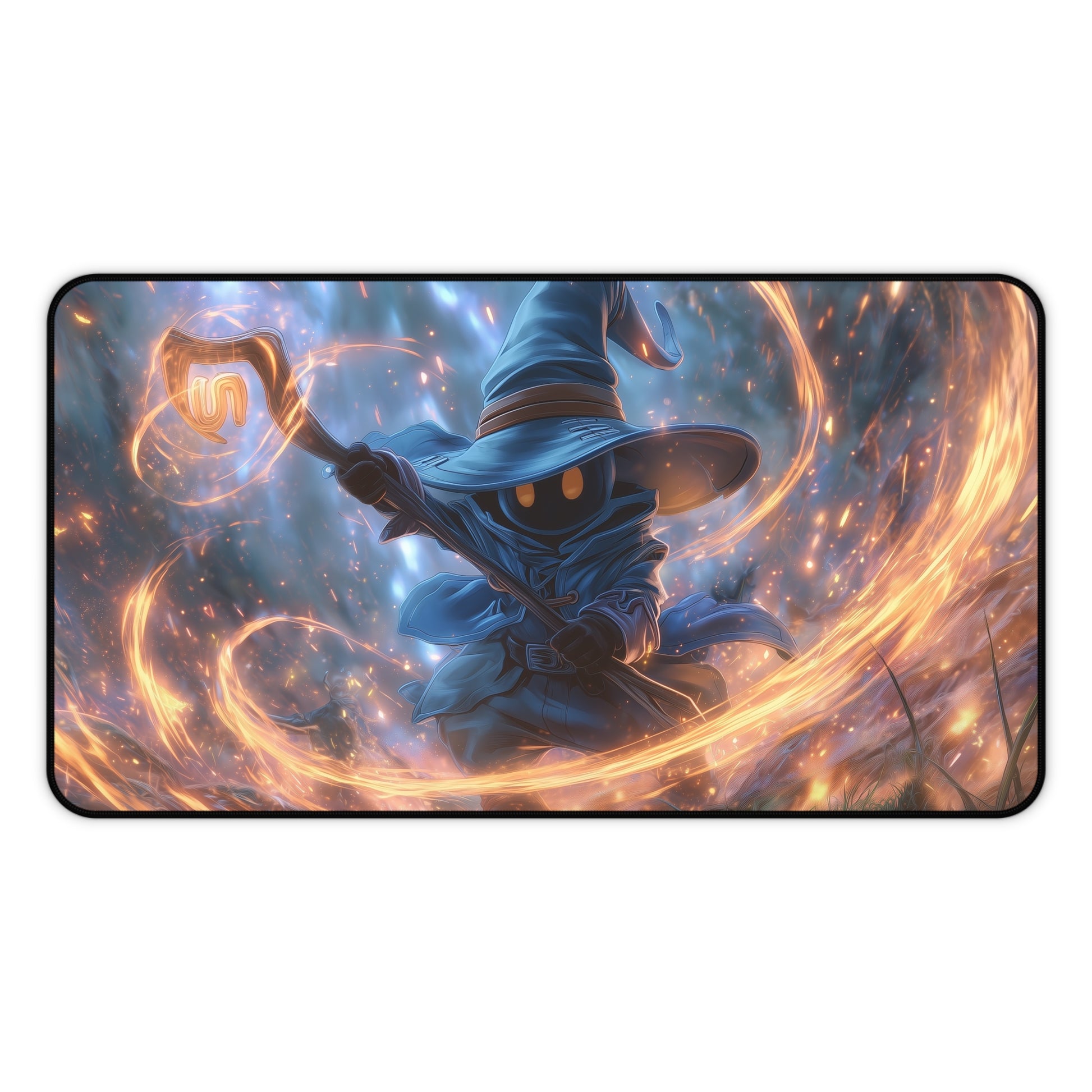 Vivi Ornitier Playmat | Final Fantasy Playmat | Wizard Playmat with Zones Option | 24x14 | 22x12 | 32x16 Sizes