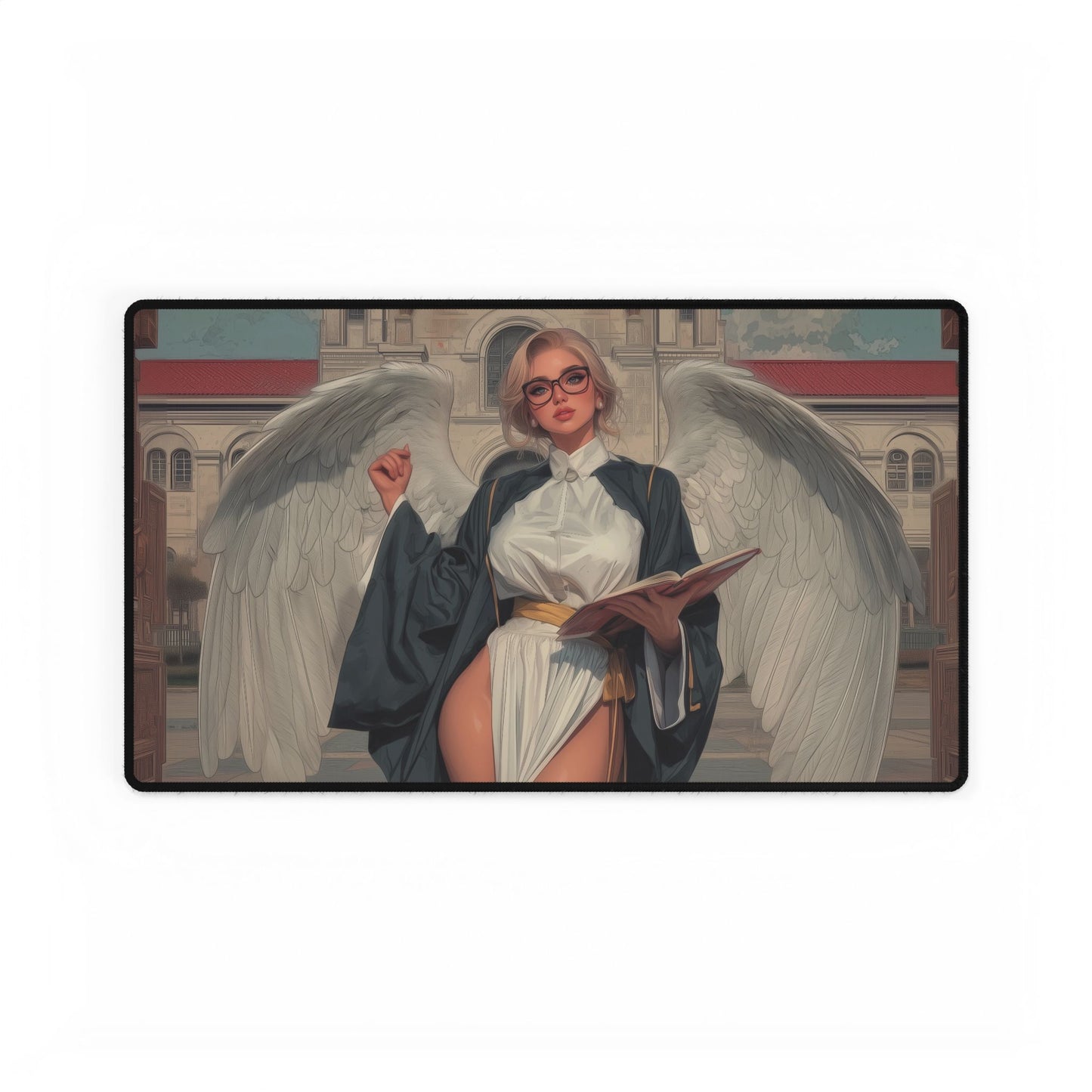 Enlightened Tutor Playmat | Radiant Spellcaster MTG-Inspired TCG Mat | Light Magic Fantasy Art
