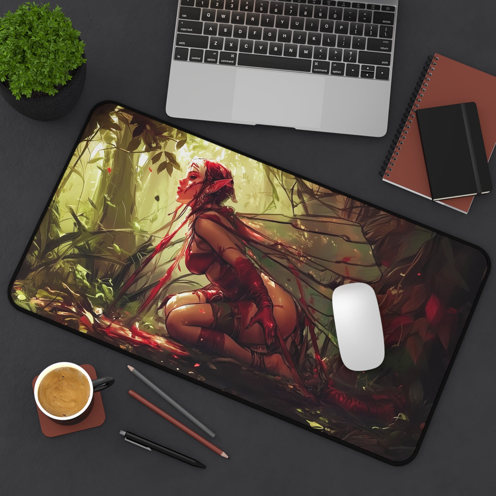 Earthbind Playmat | Magic the Gathering Playmat | Iconic Bound Faerie Fantasy Playmat with Zones Option | 24x14 | 22x12 | 32x16 Sizes