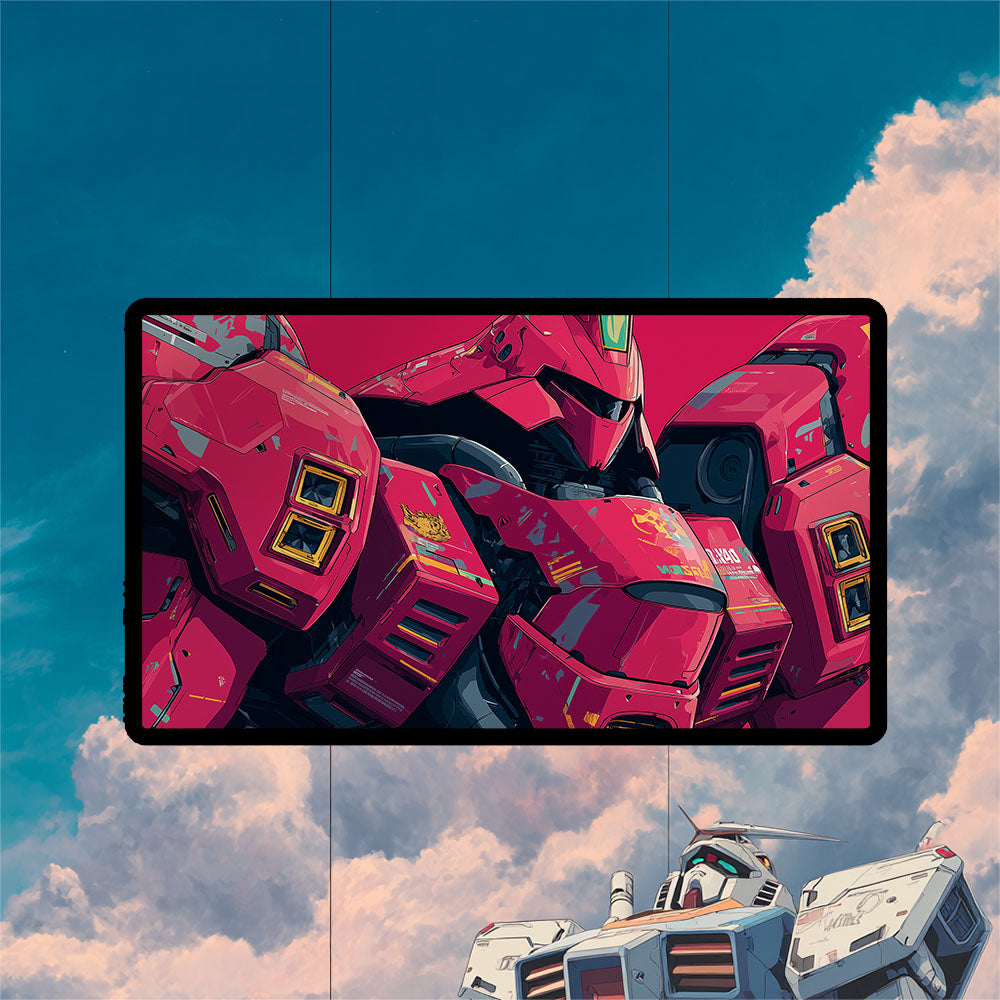 MSN-04 Sazabi Playmat | Gundam TCG Playmat | Iconic Mobile Suit with Zones Option | 24x14 | 22x12 | 32x16 Sizes