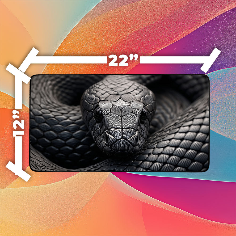 Black Mamba TCG Playmat | TCG Playmat | Fierce Reptile Playmat No Zones Option