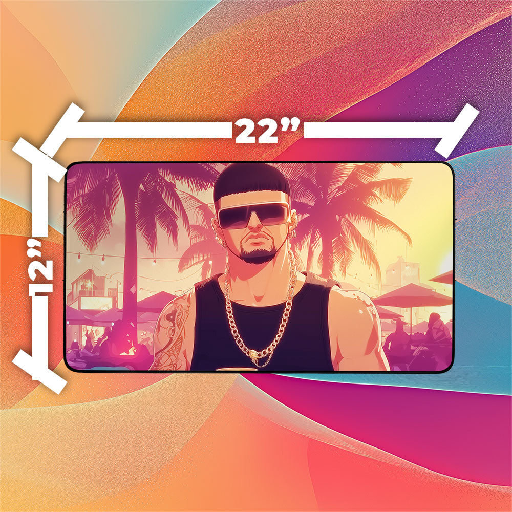 Ibiza Final Boss Playmat | TCG Playmat | Meme Raver with Bowl No Zones Option