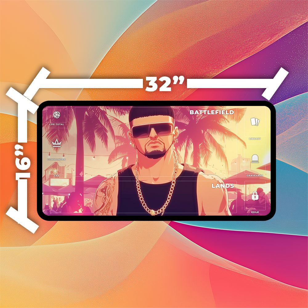Ibiza Final Boss Playmat | TCG Playmat | Meme Raver with Bowl No Zones Option