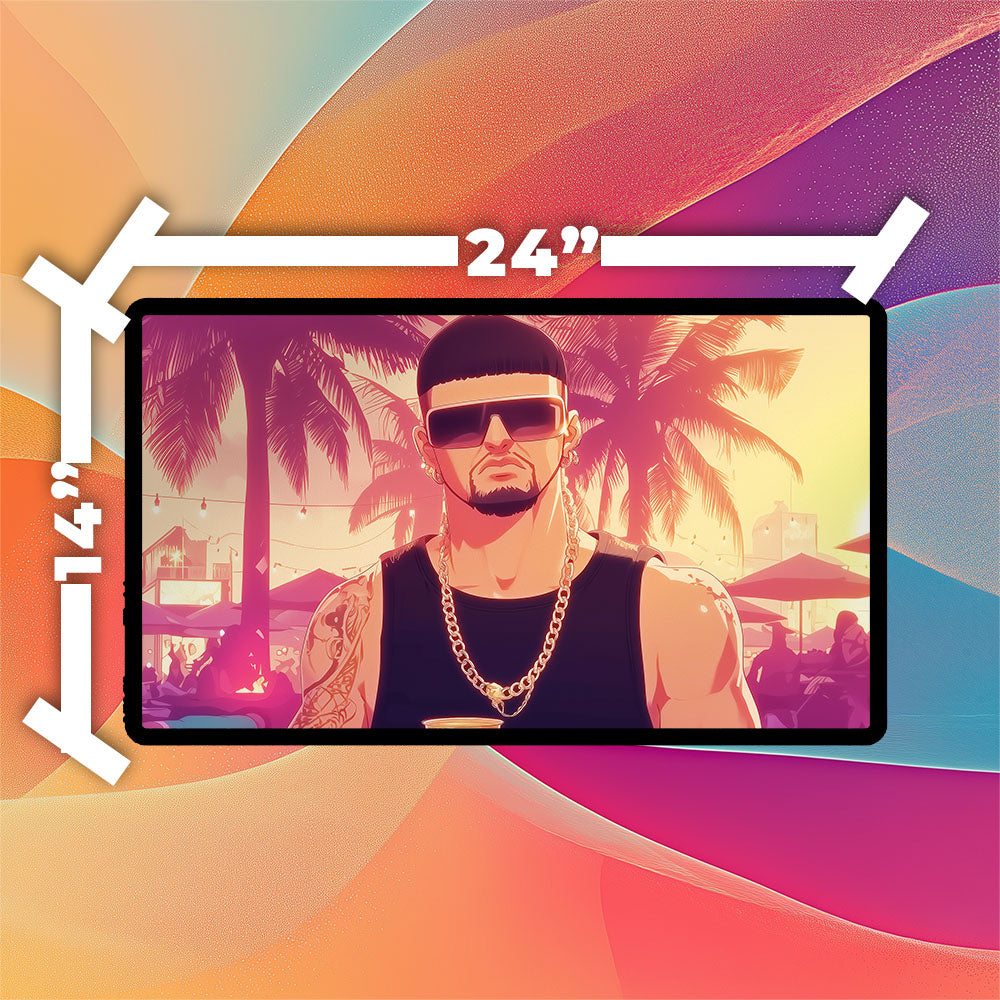 Ibiza Final Boss Playmat | TCG Playmat | Meme Raver with Bowl No Zones Option
