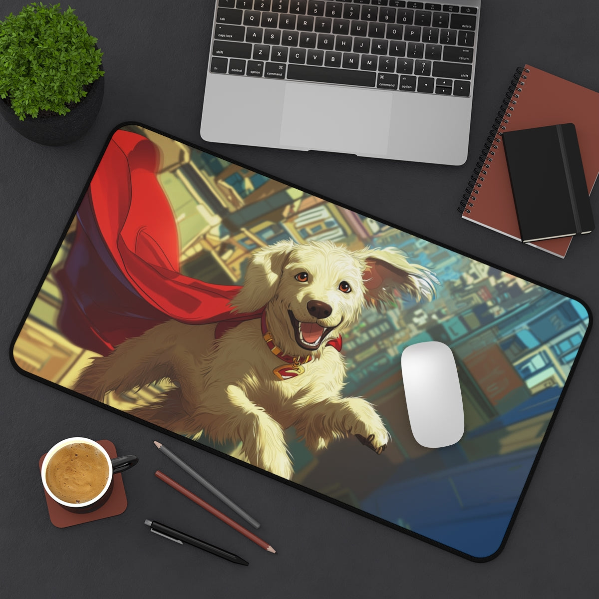 Krypto Playmat | TCG Playmat | Cute Superdog No Zones Option | 24x14 | 22x12 | 32x16 Sizes