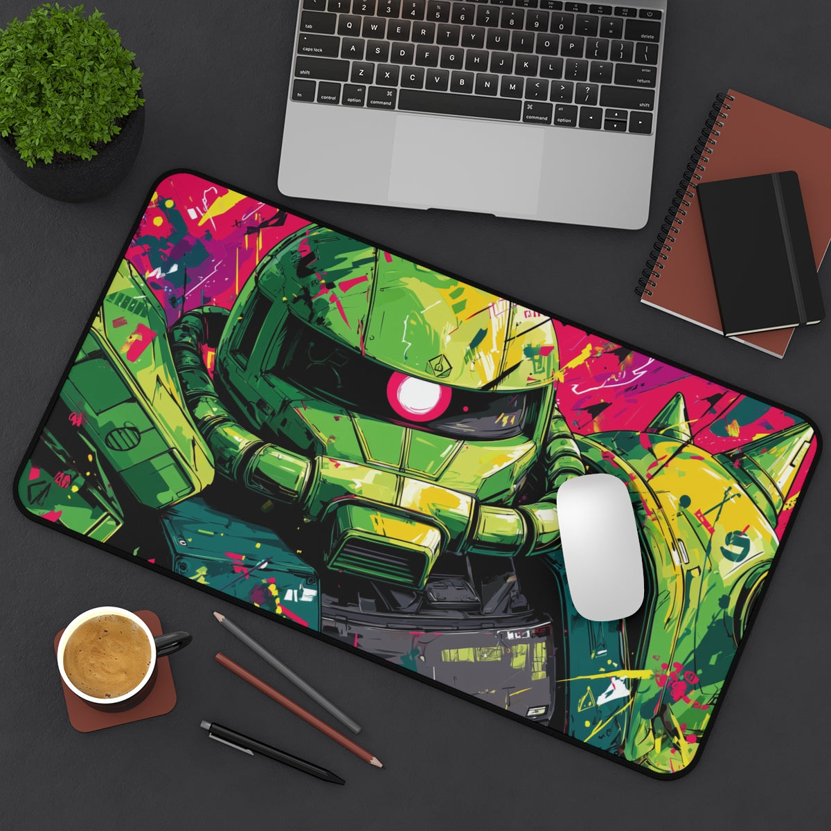 MS-06C Zaku II Playmat | Gundam TCG Playmat | Iconic Mobile Suit with Zones Option | 24x14 | 22x12 | 32x16 Sizes