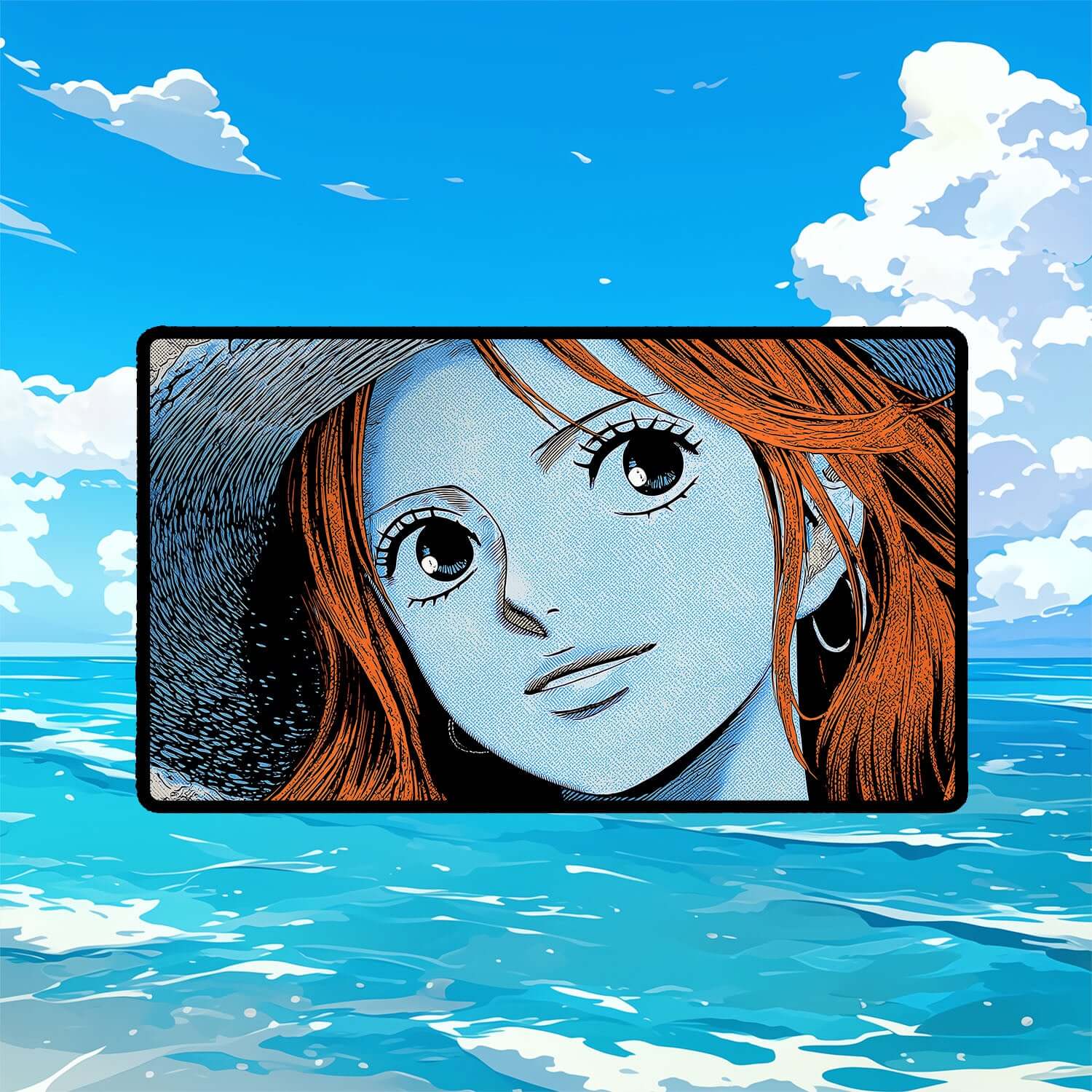 Nami Playmat | One Piece Playmat | Straw Hat Crew Playmat with Zones Option | 24x14 | 22x12 | 32x16 Sizes
