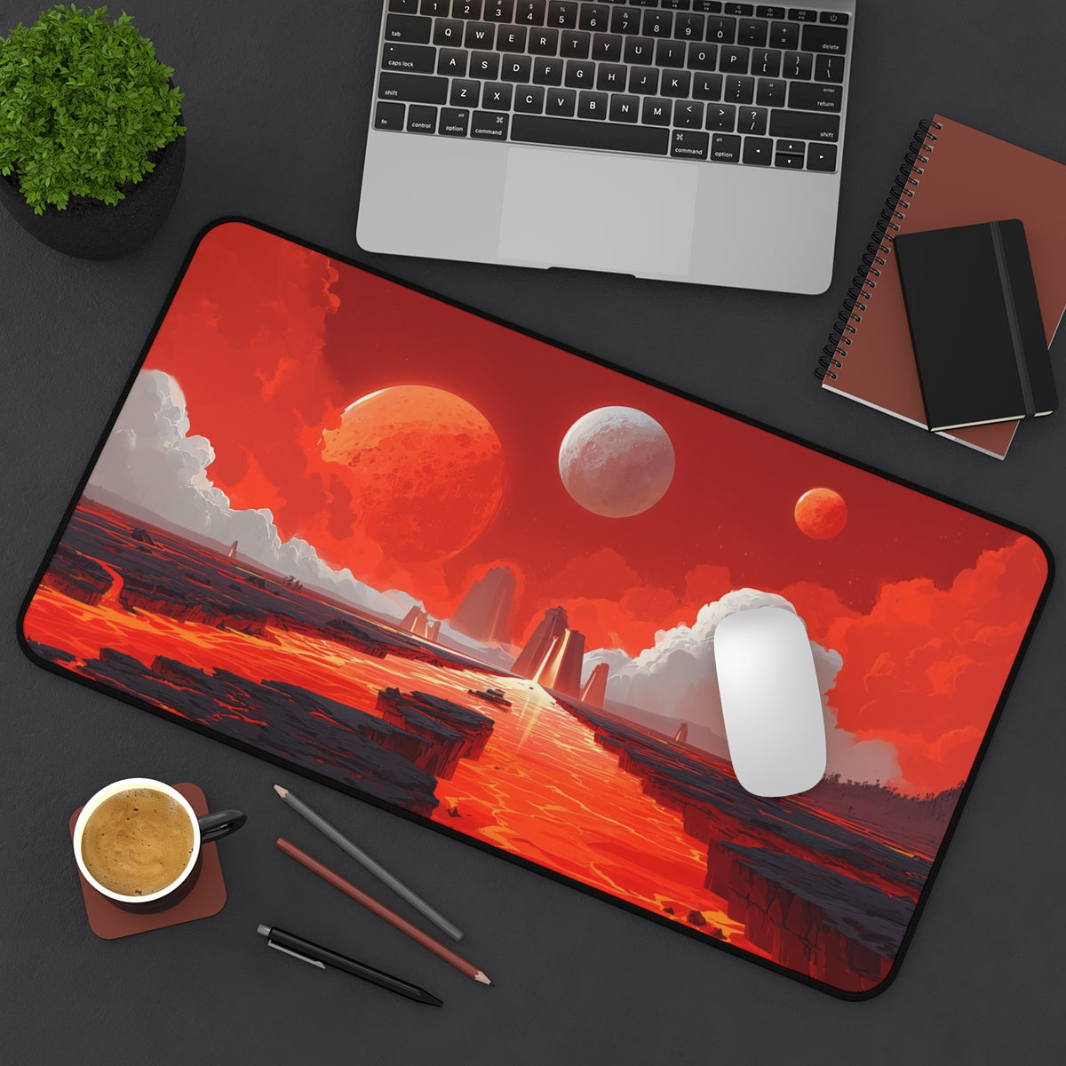 Sacred Foundry Playmat | Magic the Gathering Playmat | Stellar Sights Playmat with Zones Option | 24x14 | 22x12 | 32x16 Sizes