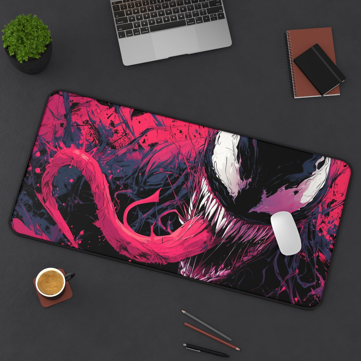 Venom Playmat | Magic the Gathering Playmat | Chaotic Comic Book TCG Mat With Zones Option | 24x14 | 32x16 Sizes