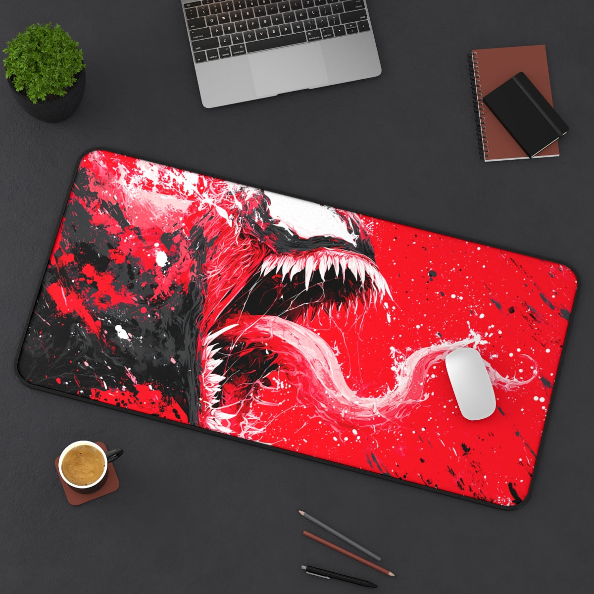 Venom V2 Playmat | Magic the Gathering Playmat | Screaming Venom TCG Mat With Zones Option | 24x14 | 32x16 Sizes