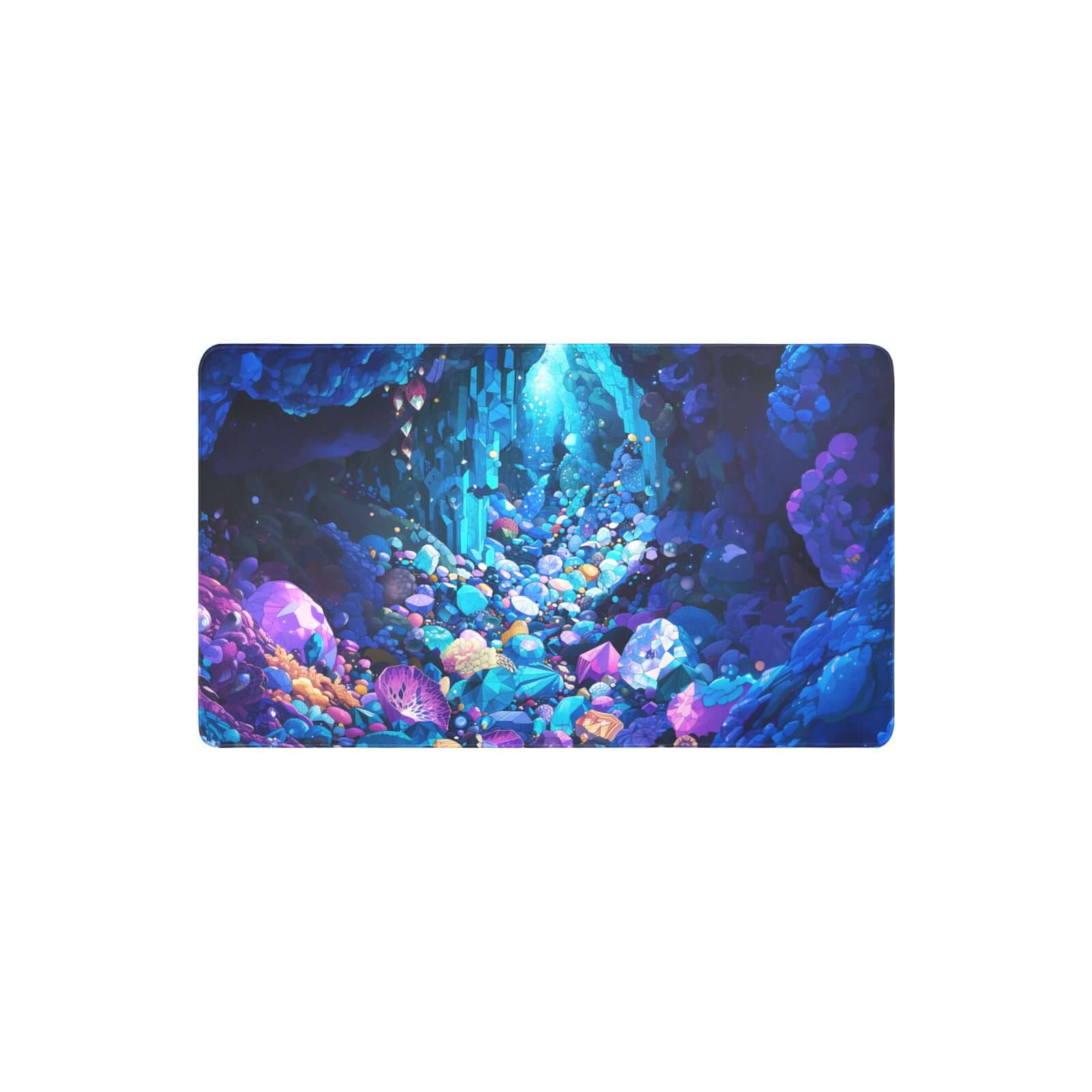 Gemstone Caverns Playmat (Borderless) | Magic the Gathering Playmat | 24" x 14" (with Stitched Edges)