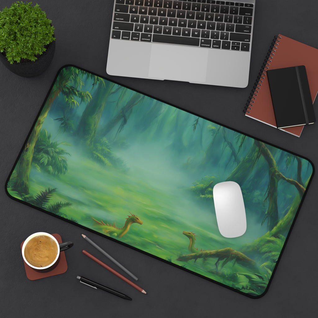 Misty Rainforest Playmat | Magic the Gathering Playmat | Dragon Fetch Land MTG Playmat with Zones Option | 24x14 | 32x16