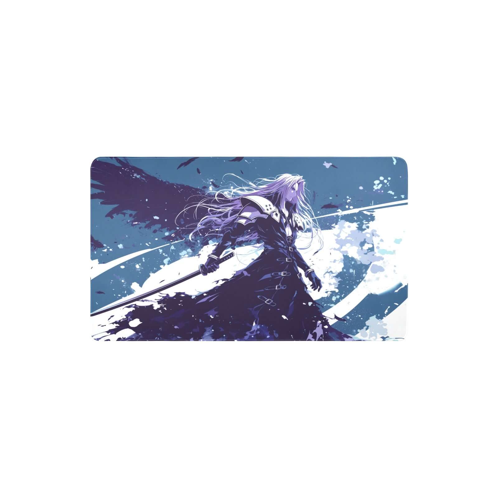 Sephiroth Fallen Hero Playmat (Borderless) | Final Fantasy Playmat | 24" x 14" (with Stitched Edges)