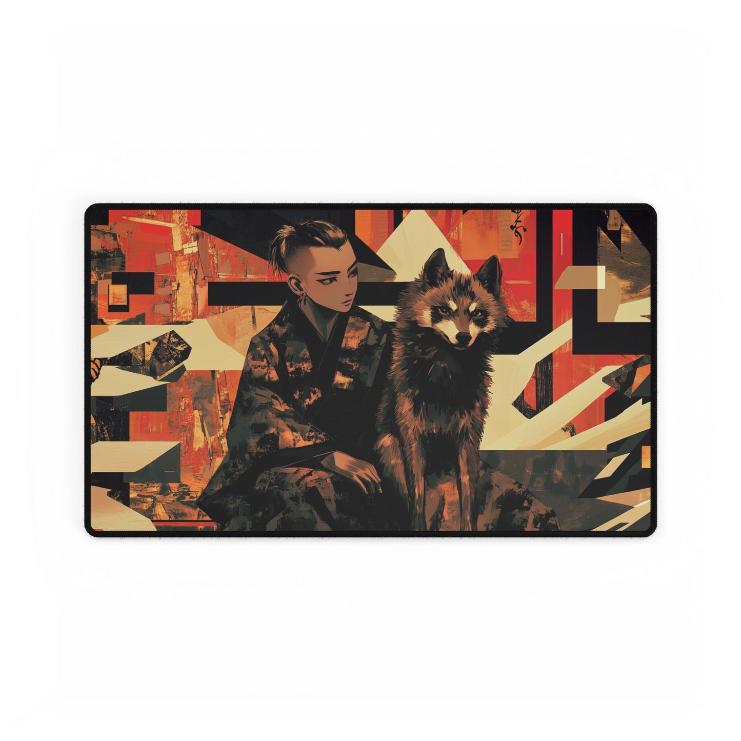 Kaito Shizuki | Urban Ninja with Tanuki Companion | Stylish TCG Gaming Mat