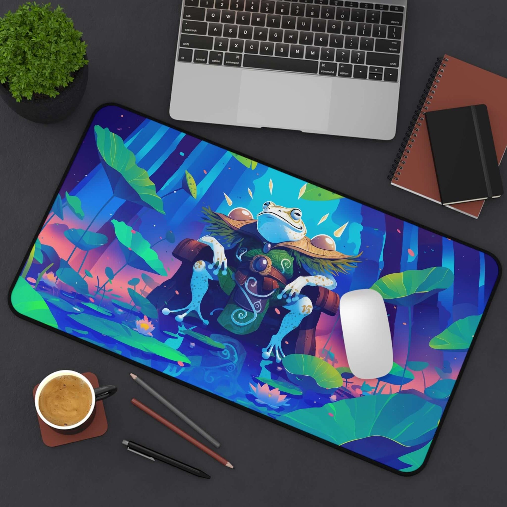 Glarb, Calamity’s Augur Playmat | Magic the Gathering Playmat | Frog King Playmat with Zones Option | 24x14 | 22x12 | 32x16 Sizes
