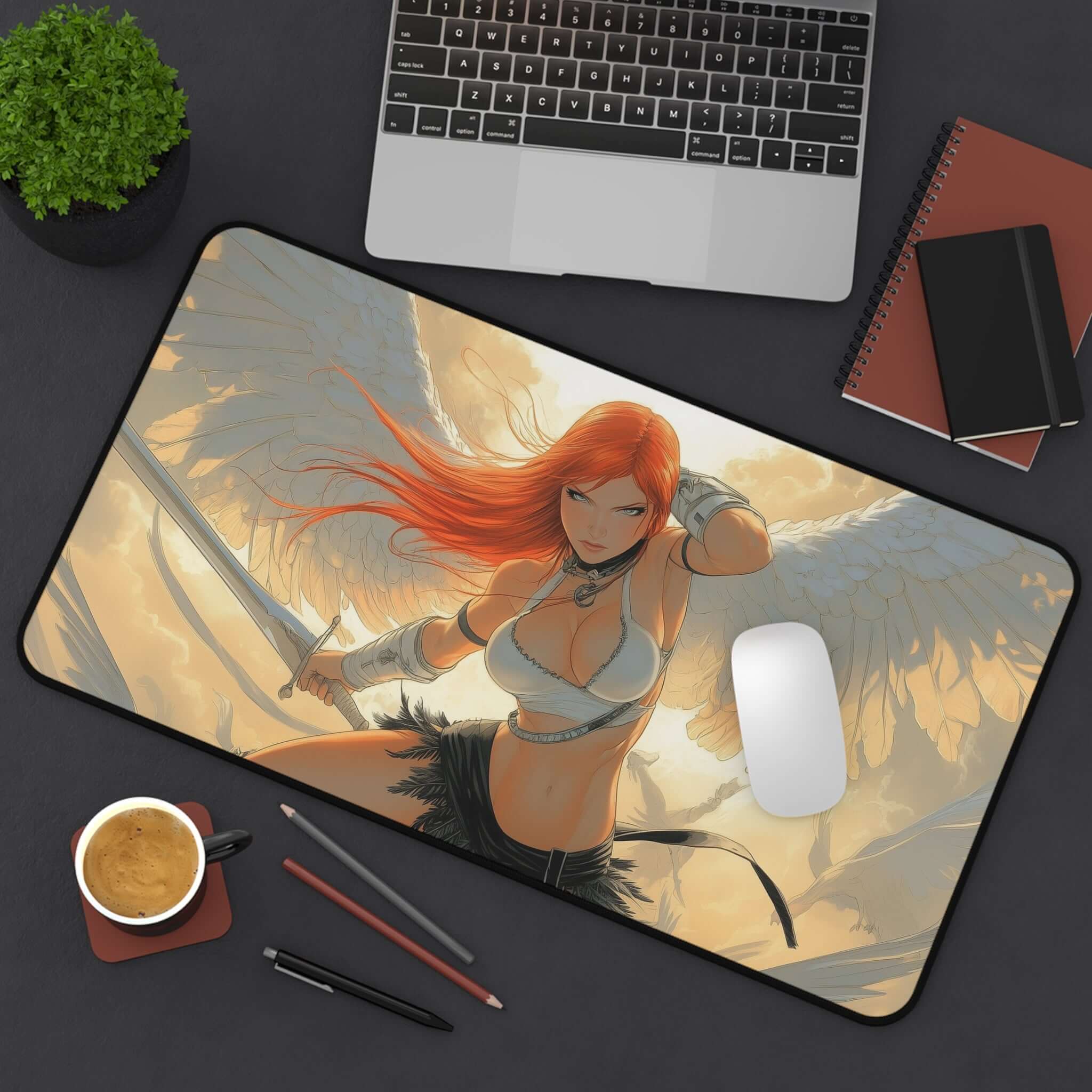 Kaalia of the Vast Playmat | Magic the Gathering Playmat | Redhead Angel Playmat with Zones Option | 24x14 | 22x12 | 32x16 Sizes