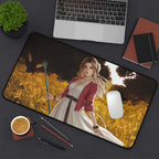 Aerith Gainsborough Playmat | Final Fantasy Playmat | Iconic Fantasy Healer Playmat with Zones Option | 24x14 | 22x12 | 32x16 Sizes