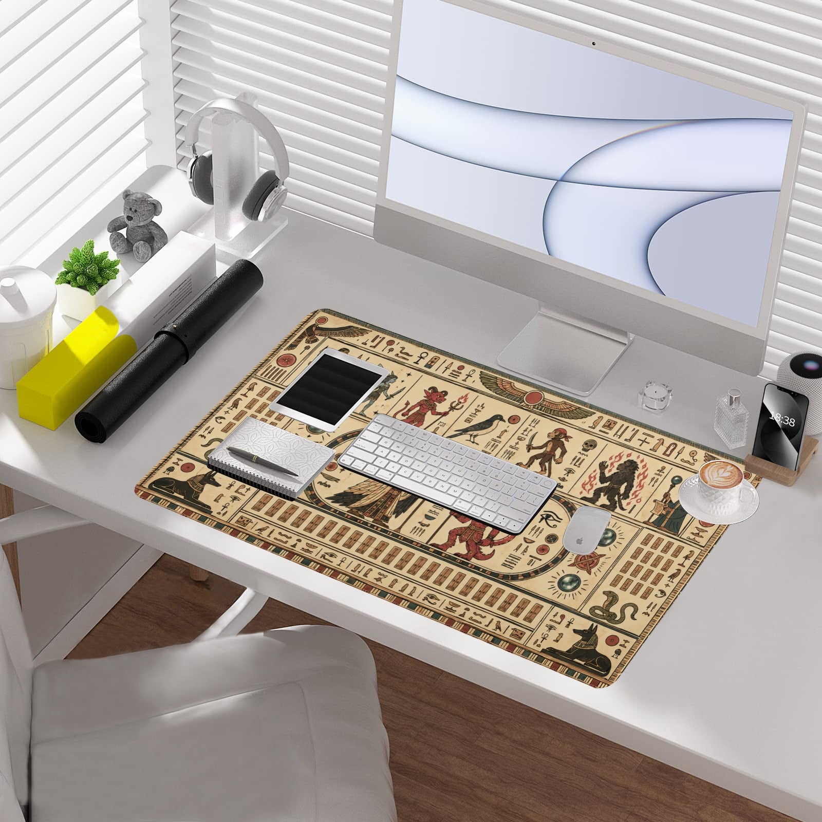 Rograkh & Ishai Egyptian Hieroglyph Temple Mural Playmat