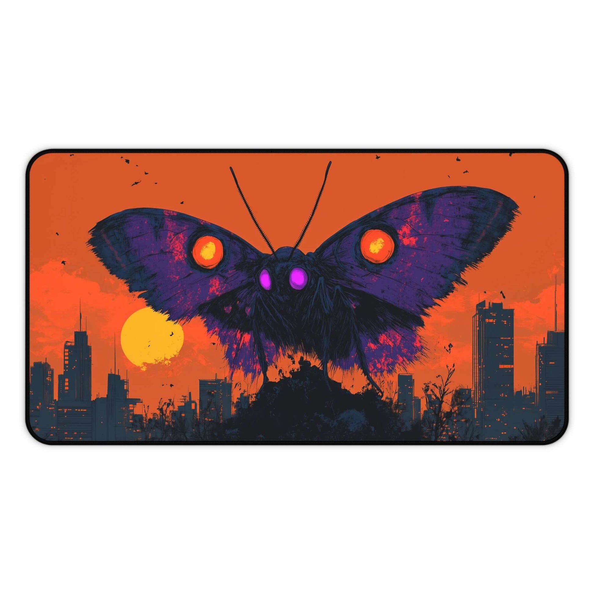 The Wise Mothman Playmat | Magic the Gathering Playmat | Fallout Playmat with Zones Option | 24x14 | 22x12 | 32x16 Sizes