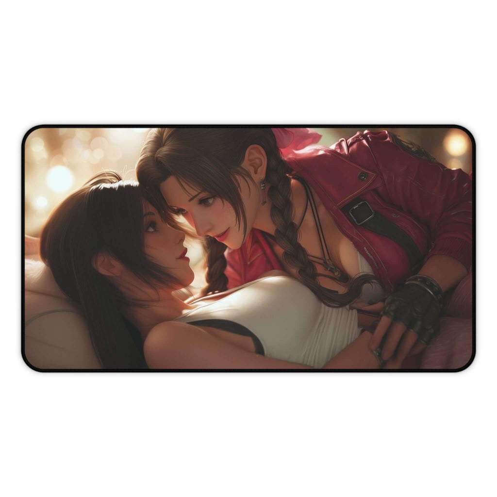 Tifa & Aerith Pride Playmat | Final Fantasy Playmat | Homage to Iconic Banned Romance Playmat with Zones Option | 24x14 | 22x12 | 32x16 Sizes