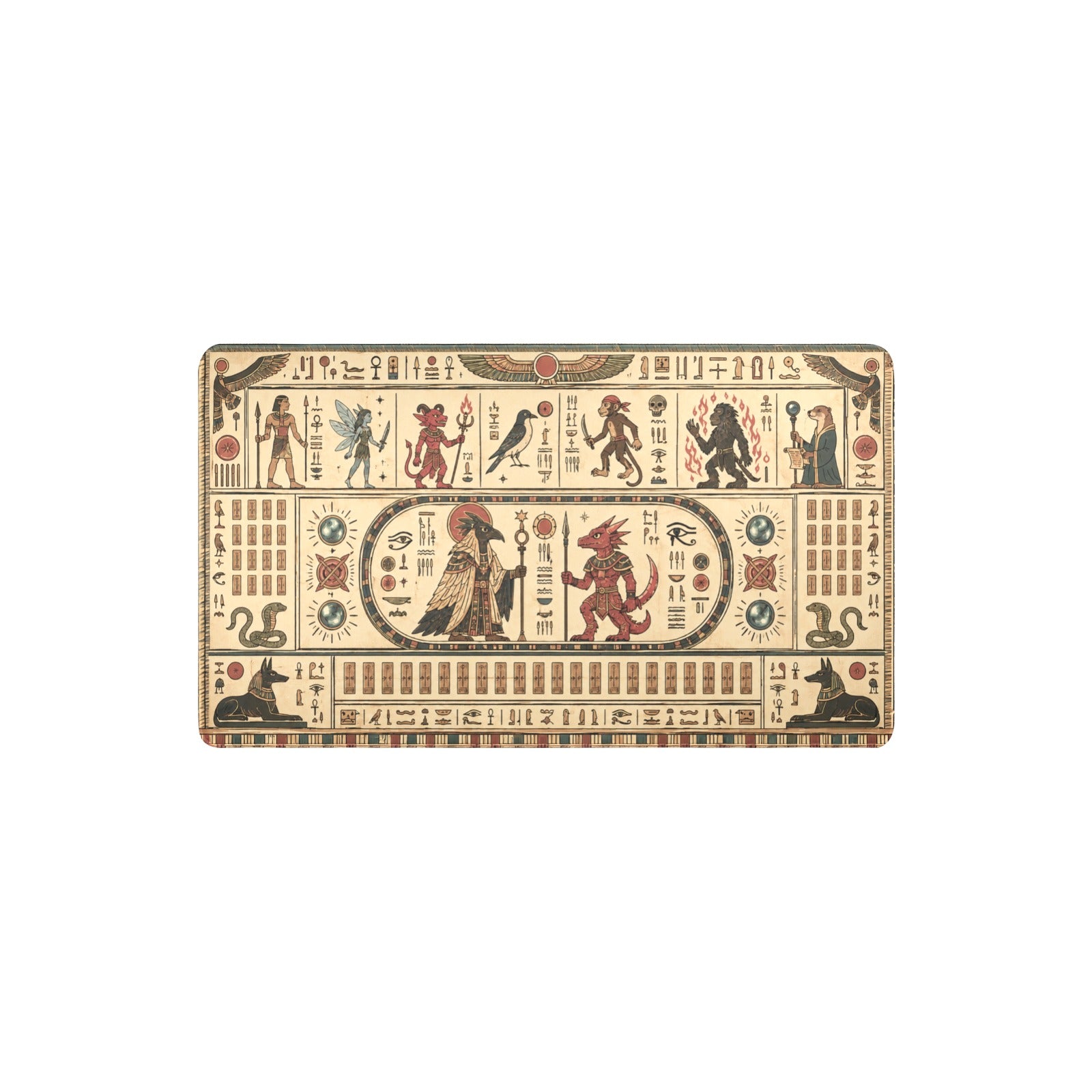 Rograkh & Ishai Egyptian Hieroglyph Temple Mural Playmat