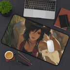 Tifa Lockhart Cowboy Playmat | Final Fantasy Playmat | Iconic Fantasy Heroine Playmat with Zones Option | 24x14 | 22x12 | 32x16 Sizes
