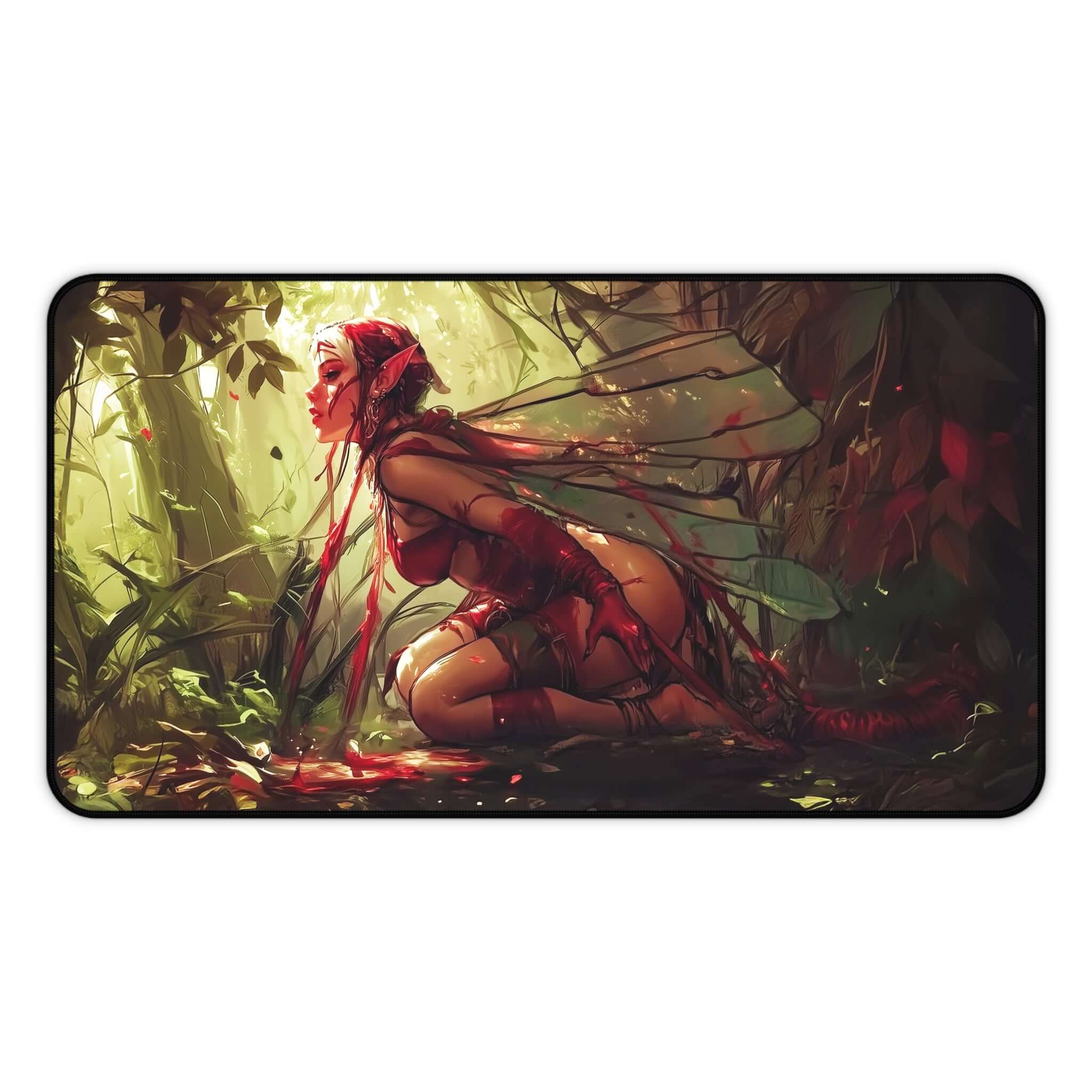 Earthbind Playmat | Magic the Gathering Playmat | Iconic Bound Faerie Fantasy Playmat with Zones Option | 24x14 | 22x12 | 32x16 Sizes