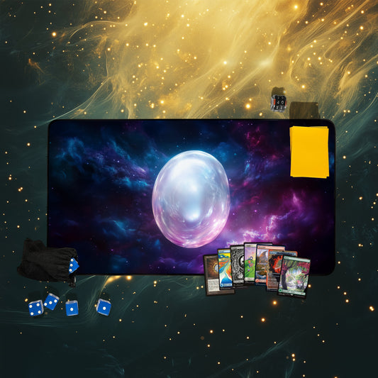 Mox Pearl Playmat | Floating Radiant White Gemstone TCG Mat