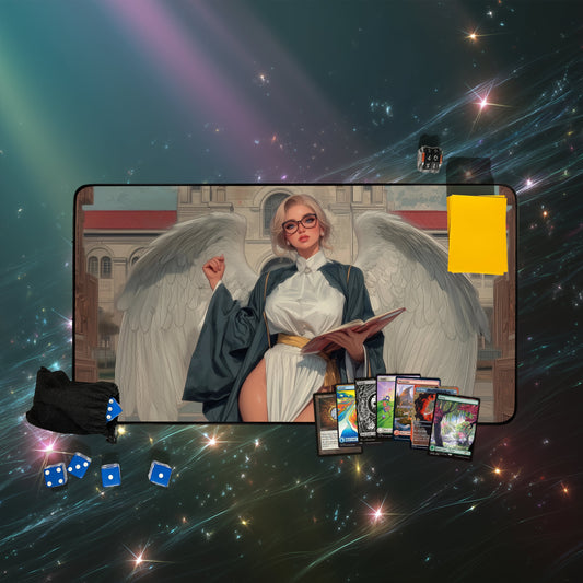 Enlightened Tutor Playmat | Radiant Spellcaster MTG-Inspired TCG Mat | Light Magic Fantasy Art