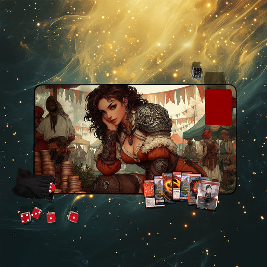 Gamble MTG Playmat | High Stakes Fantasy Art TCG Mat | Chaos-Inspired Magic Card Game Mat