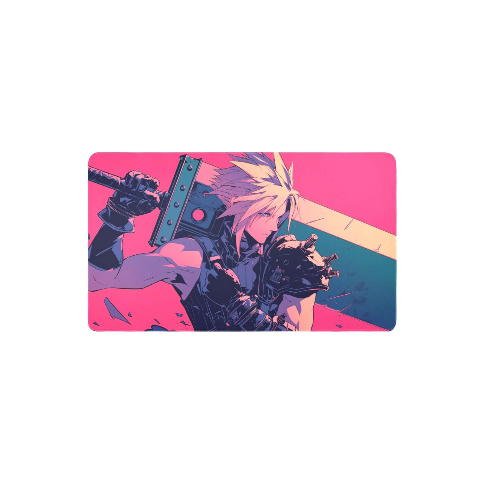 Cloud Strife Playmat (Borderless) | Final Fantasy Playmat | 24" x 14" (with Stitched Edges)