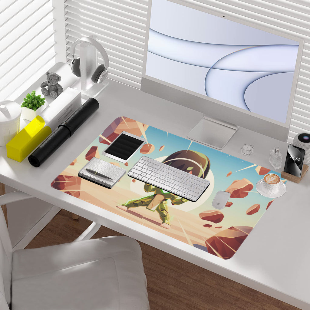 Toph Metalbender Armor Playmat (Borderless) | Magic the Gathering Playmat