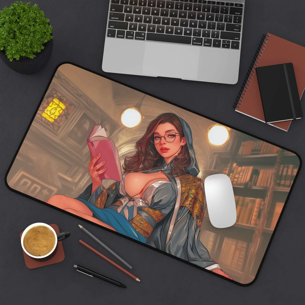 Mystical Tutor Playmat | Magic the Gathering Playmat | Sorceress Playmat with Zones Option | 24x14 | 22x12 | 32x16 Sizes