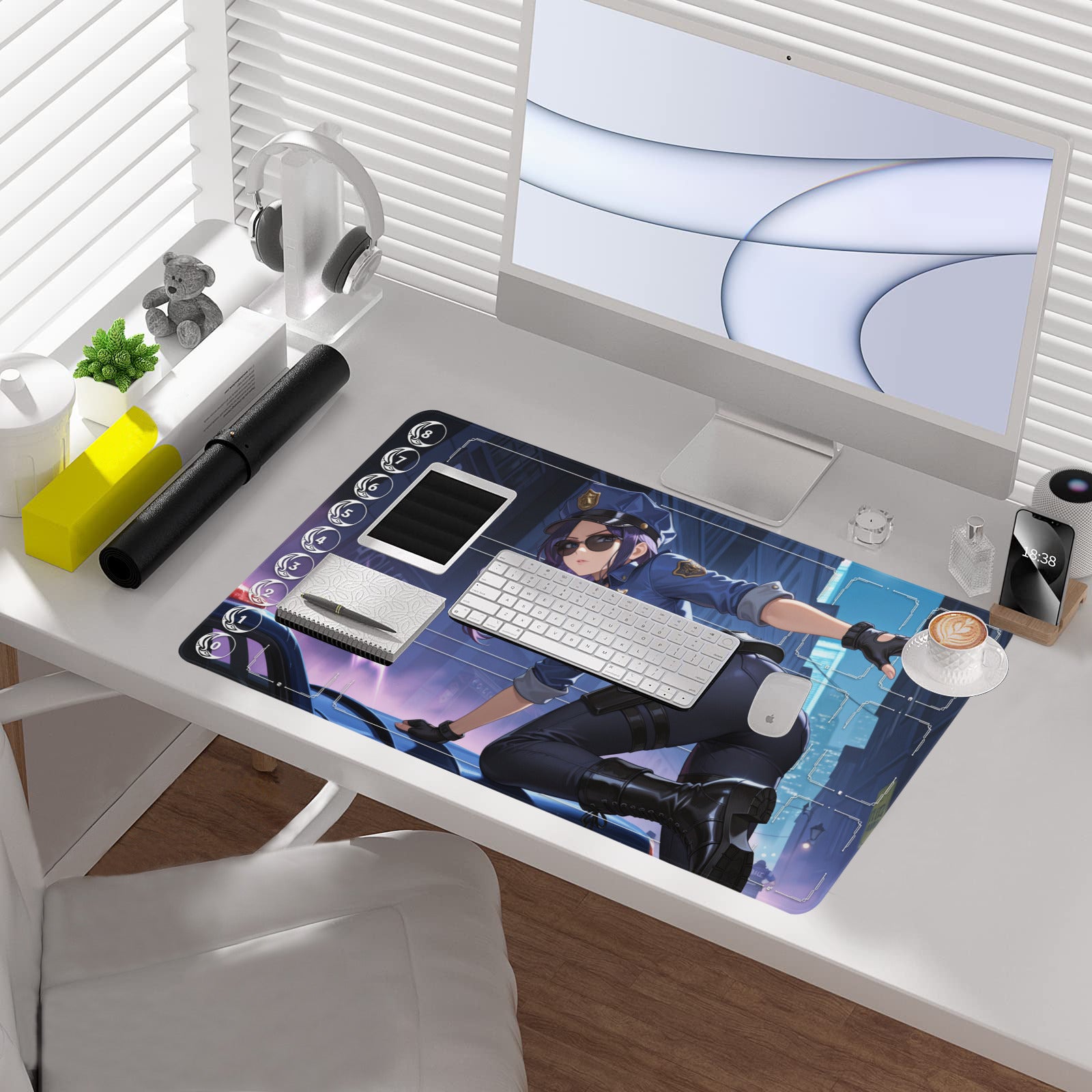 Officer Caitlyn Playmat (Borderless) | Riftbound League of Legends Playmat