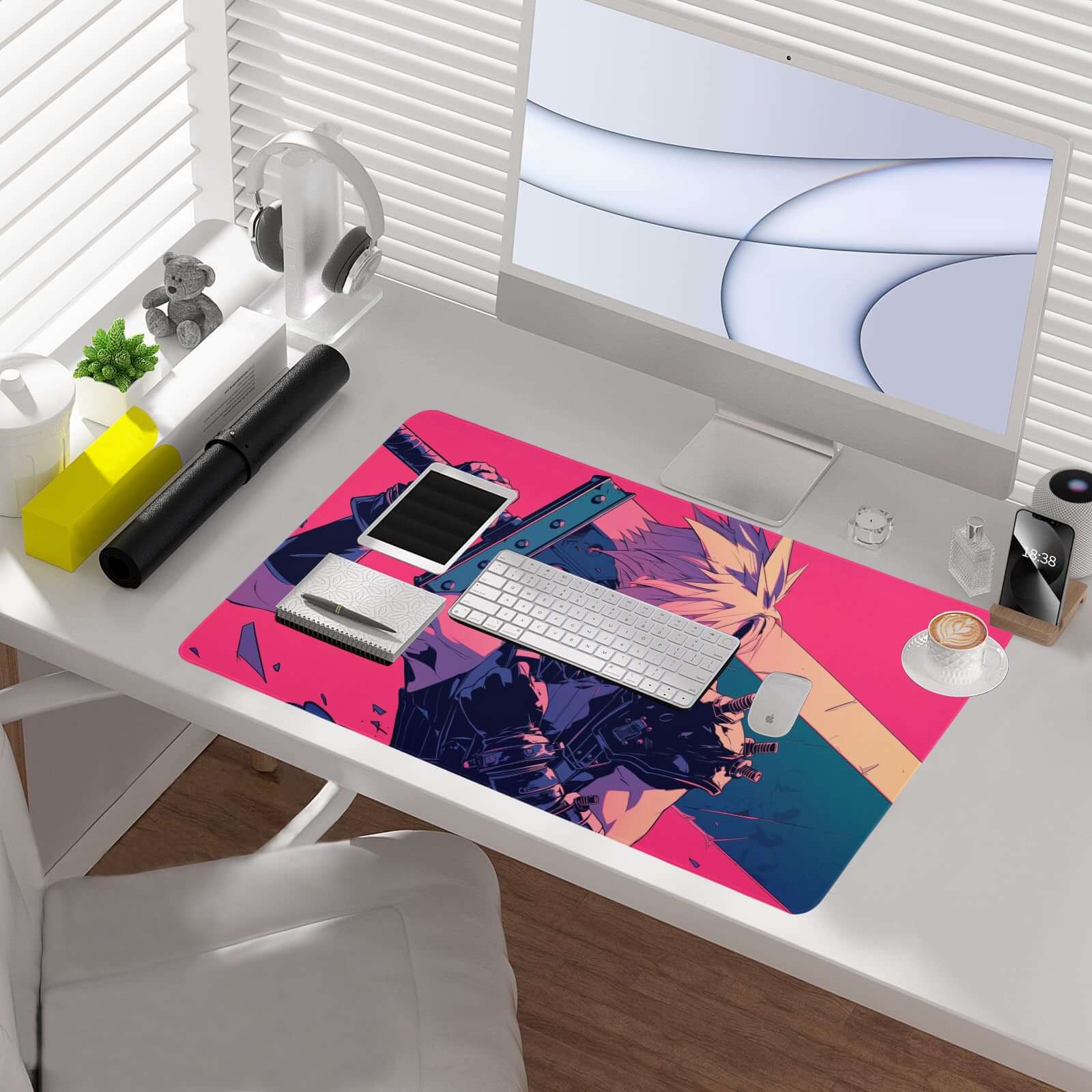 Cloud Strife Playmat (Borderless) | Final Fantasy Playmat | 24" x 14" (with Stitched Edges)