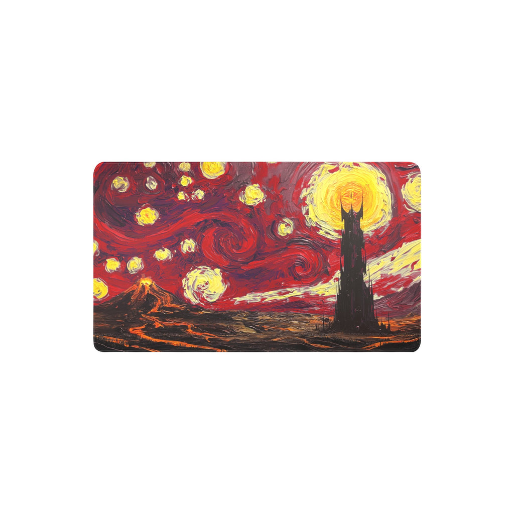 Starry Night Fortress Landscape Playmat - Borderless Stitched Edge (US Only)
