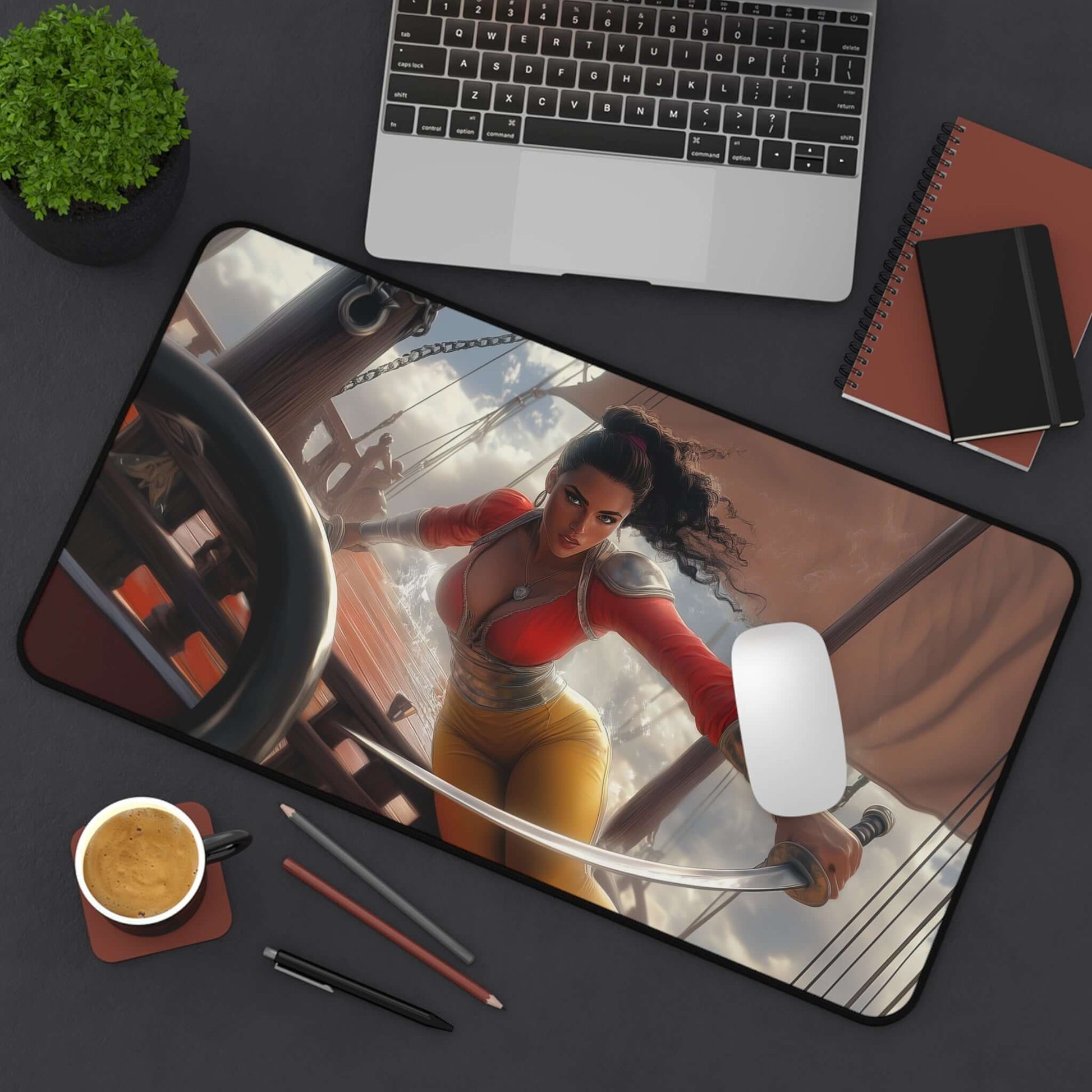 Sisay, Weatherlight Captain Playmat | Magic the Gathering Playmat | Legendary Commander Playmat with Zones Option | 24x14 | 22x12 | 32x16 Sizes