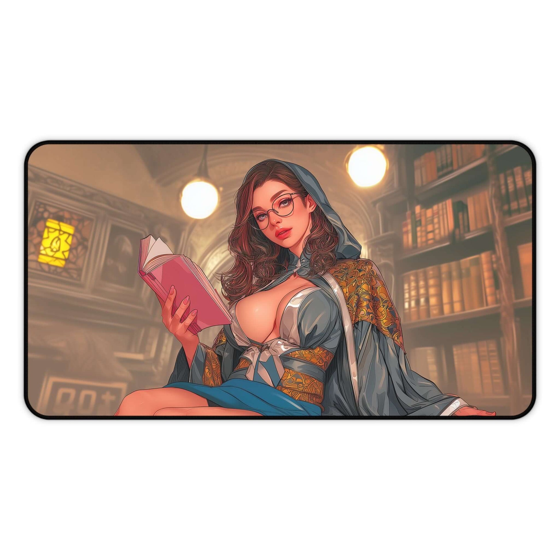 Mystical Tutor Playmat | Magic the Gathering Playmat | Sorceress Playmat with Zones Option | 24x14 | 22x12 | 32x16 Sizes