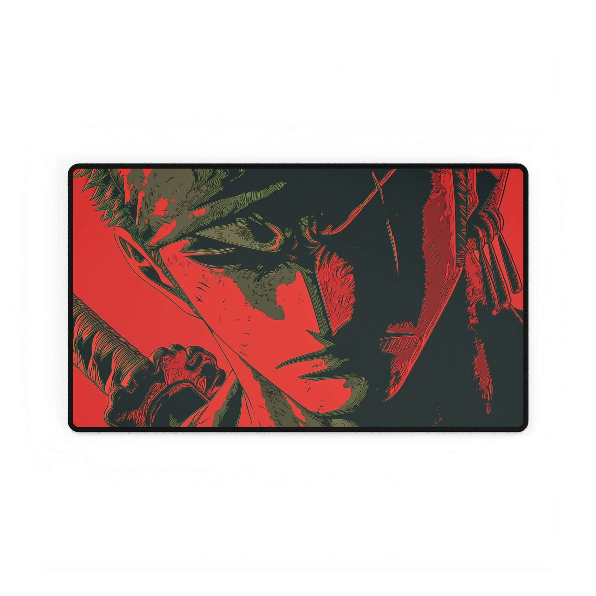 Roronoa Zoro Playmat | One Piece Playmat | Straw Hat Crew Playmat with Zones Option | 24x14 | 22x12 | 32x16 Sizes
