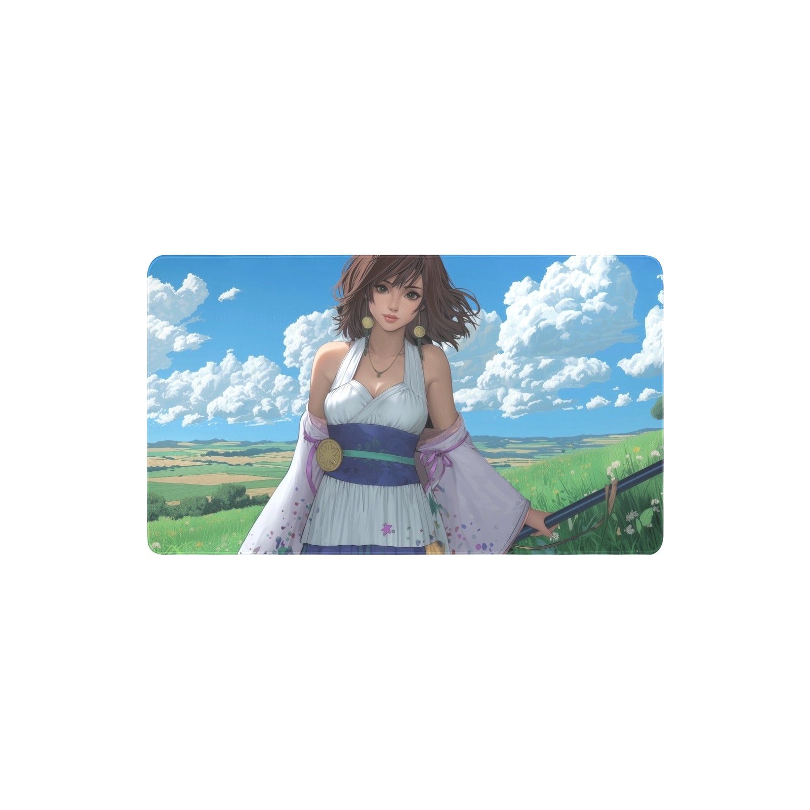 Yuna Grand Summoner Playmat (Borderless) | Final Fantasy Playmat