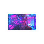 Cyberpunk Oni Mask Playmat (Borderless) | Neon Graffiti Mat
