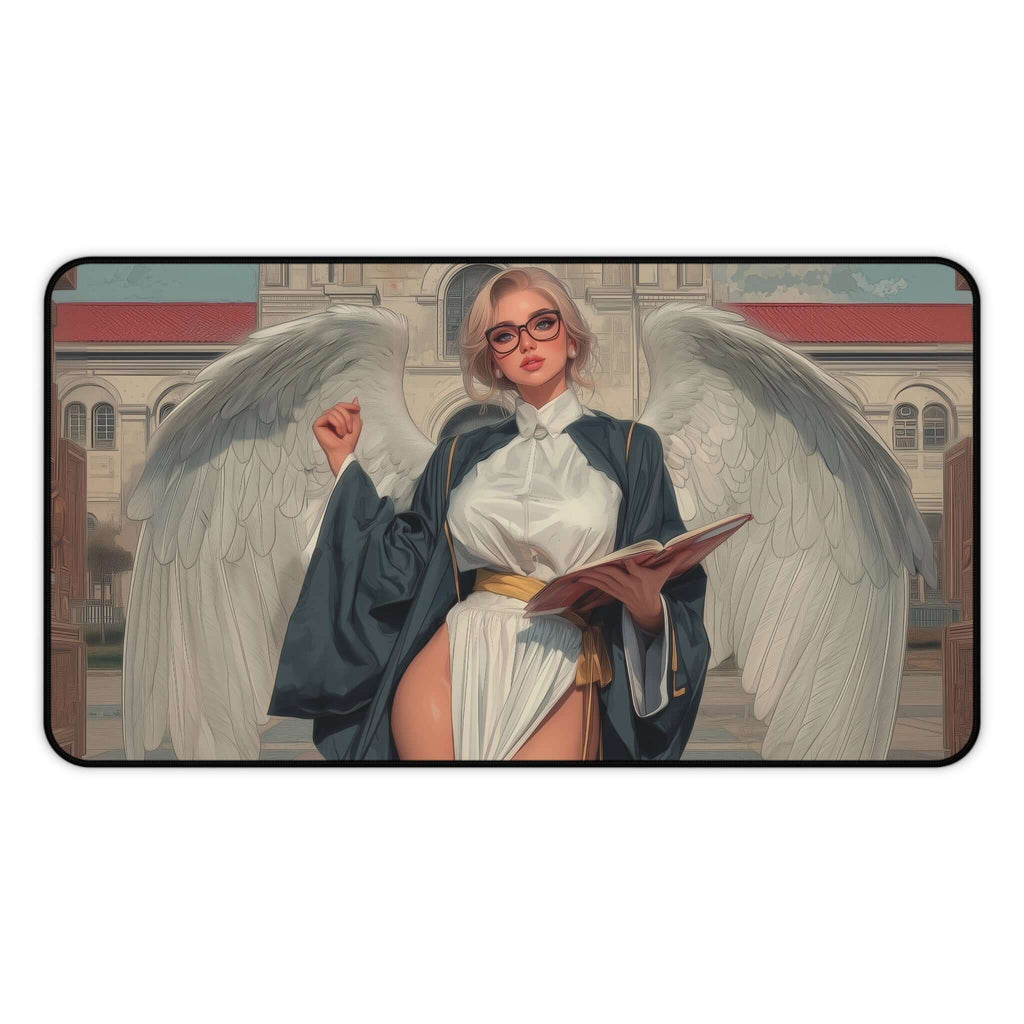 Enlightened Tutor Playmat | Magic the Gathering Playmat | Angel Playmat with Zones Option | 24x14 | 22x12 | 32x16 Sizes