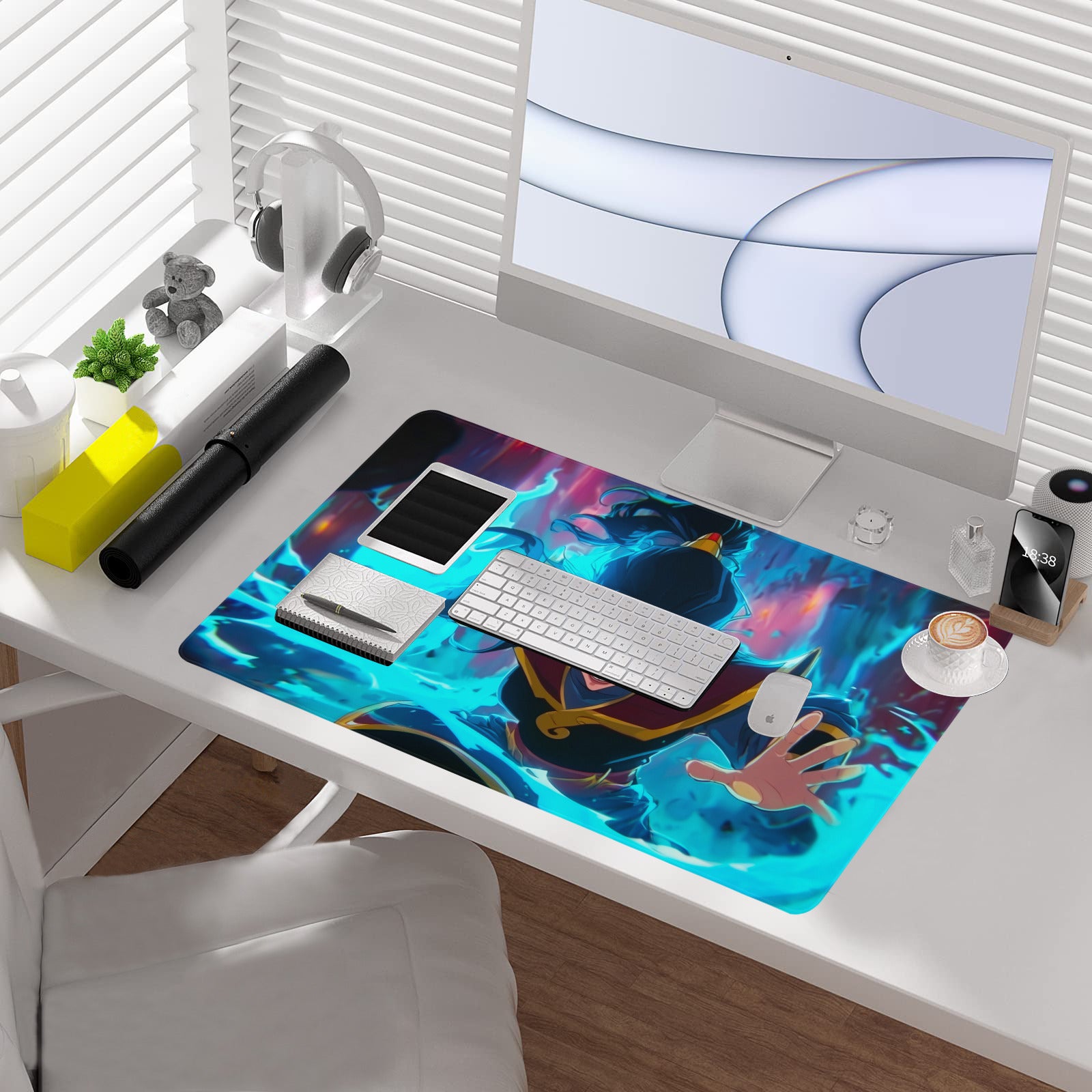 Fire Lord Azula Playmat (Borderless) | Blue Flame | Magic the Gathering Playmat