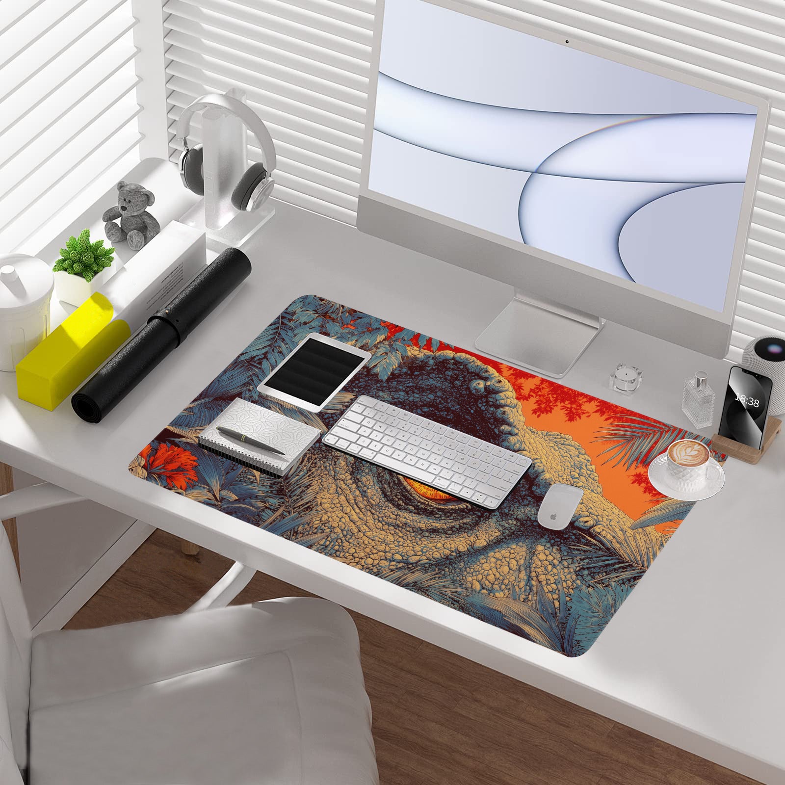 Dinosaur Eye Playmat (Borderless) | Magic the Gathering Playmat