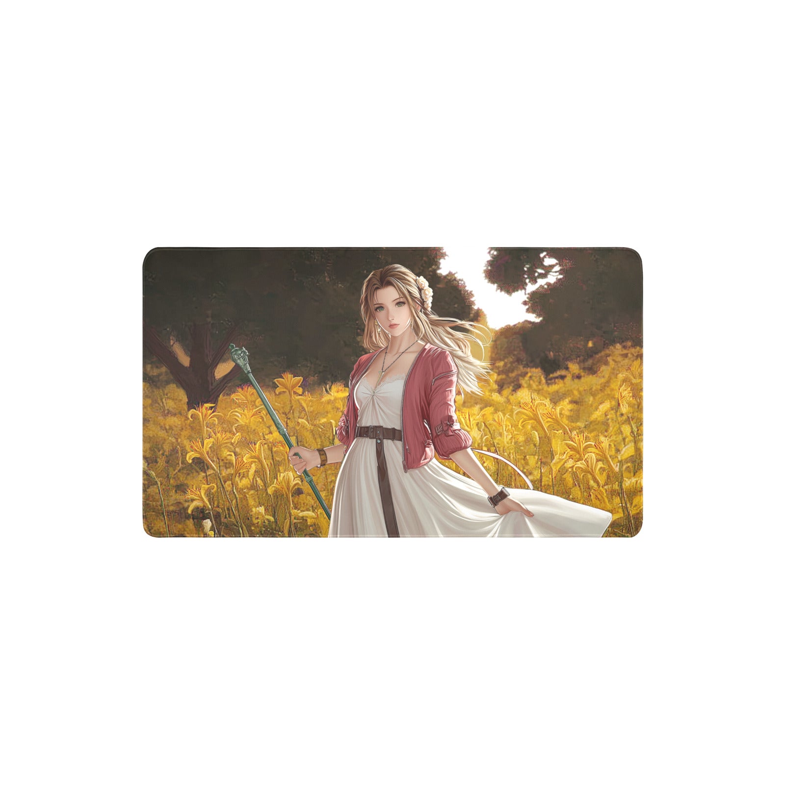 Aerith Gainsborough Playmat (Borderless) | Final Fantasy Playmat