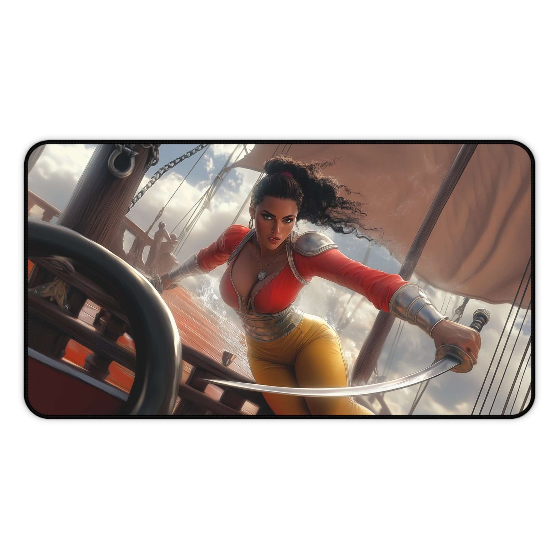 Sisay, Weatherlight Captain Playmat | Magic the Gathering Playmat | Legendary Commander Playmat with Zones Option | 24x14 | 22x12 | 32x16 Sizes