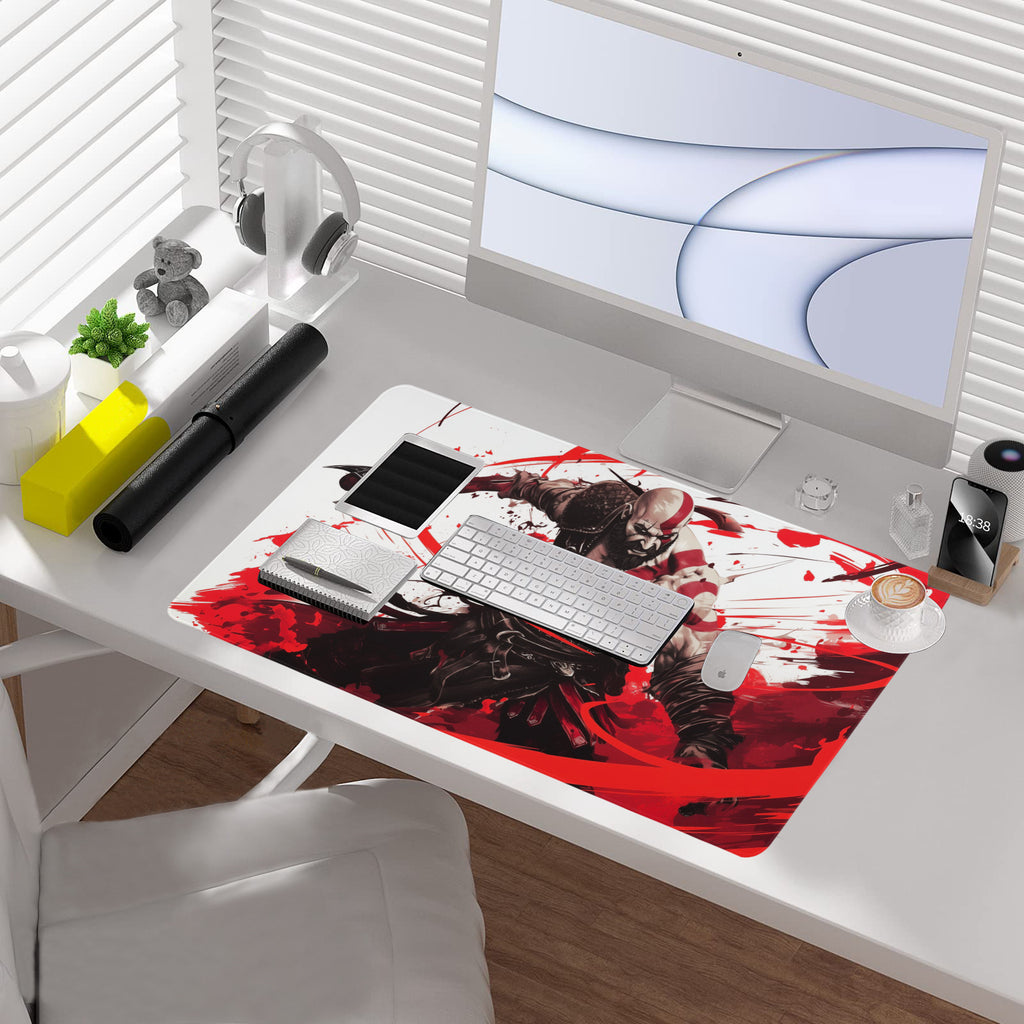 Kratos Playmat (Borderless) | Axe Strike | Magic the Gathering Playmat