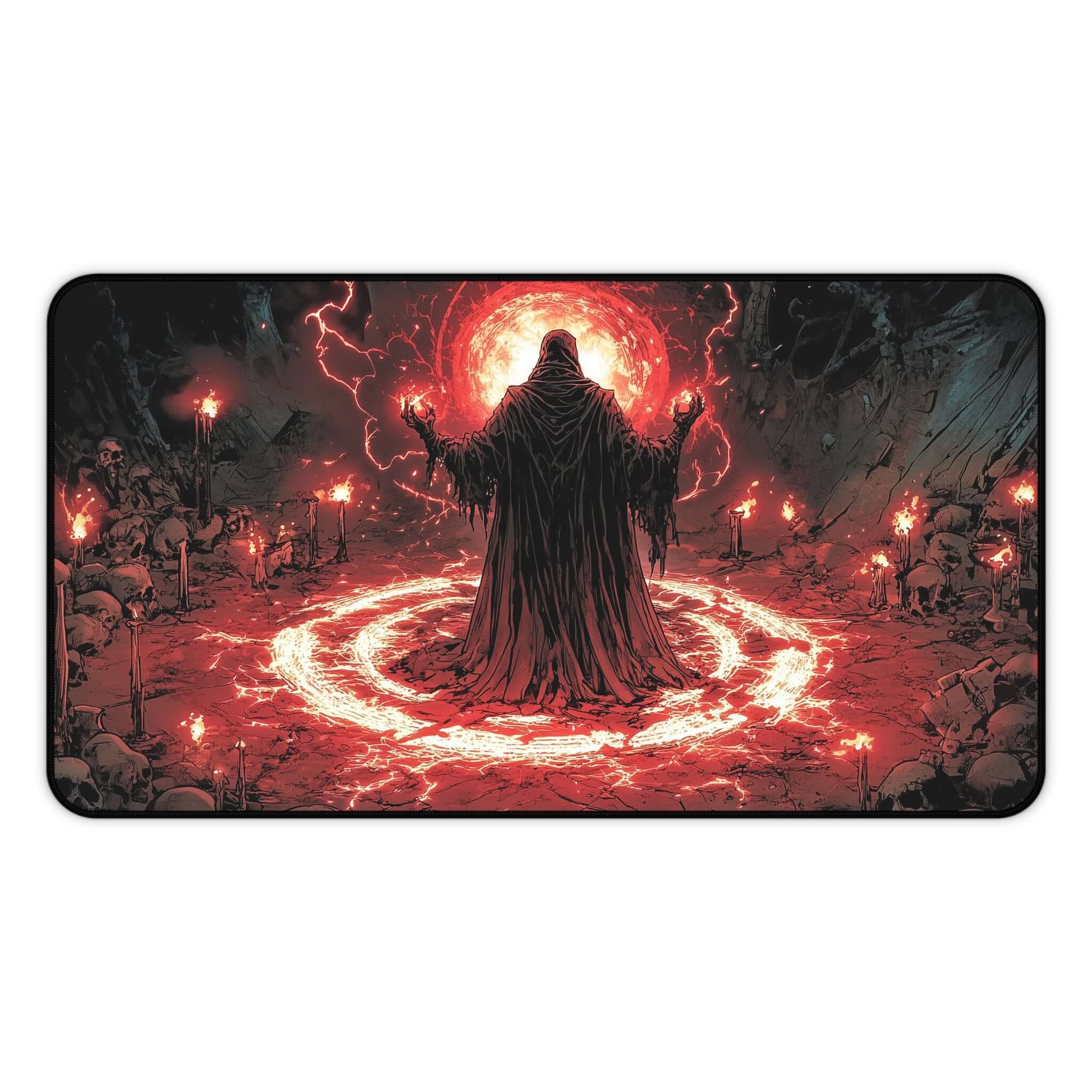 Dark Ritual Playmat | Magic the Gathering Playmat | Iconic Gothic Sorcery Playmat with Zones Option | 24x14 | 22x12 | 32x16 Sizes