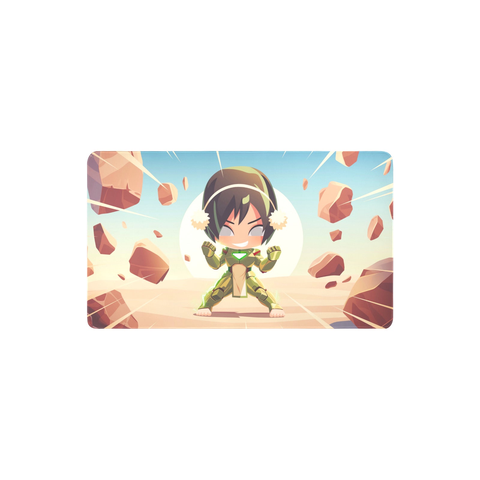 Toph Metalbender Armor Playmat (Borderless) | Magic the Gathering Playmat